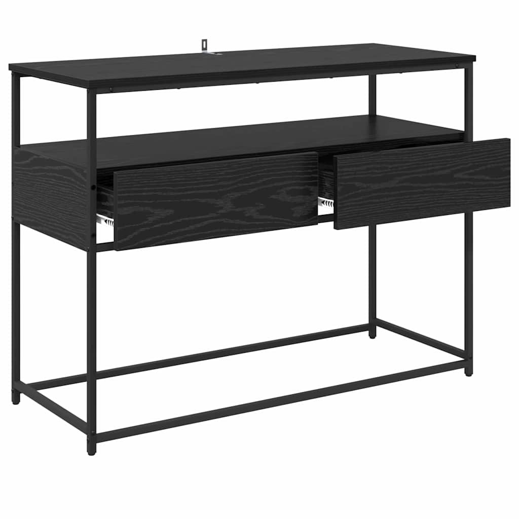 vidaXL Konsola Czarny Dąb 100 x 40 x 75 cm Materiał drewnopochodny