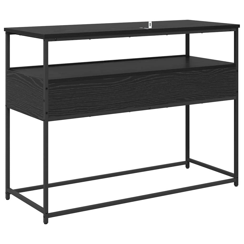 vidaXL Konsola Czarny Dąb 100 x 40 x 75 cm Materiał drewnopochodny