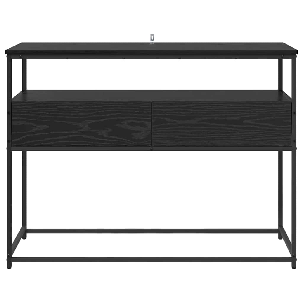 vidaXL Konsola Czarny Dąb 100 x 40 x 75 cm Materiał drewnopochodny