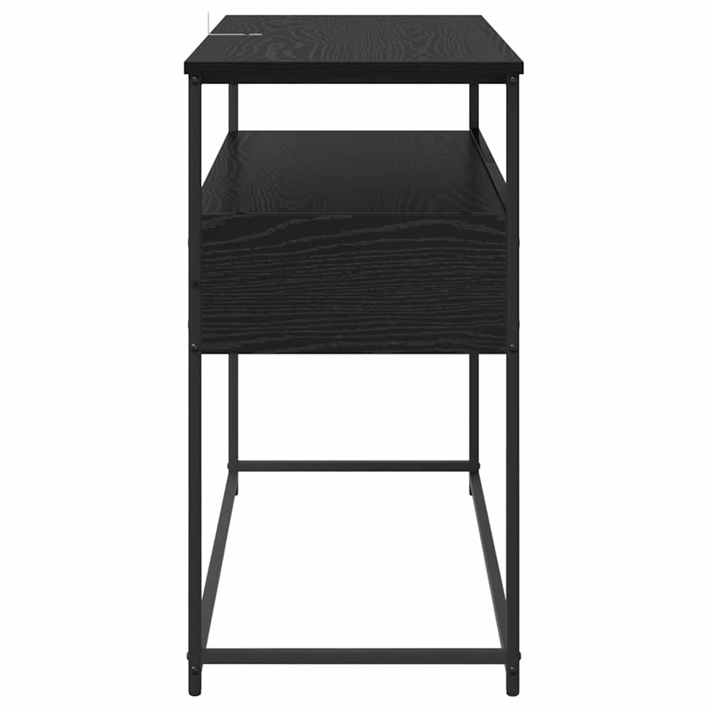 vidaXL Konsola Czarny Dąb 100 x 40 x 75 cm Materiał drewnopochodny
