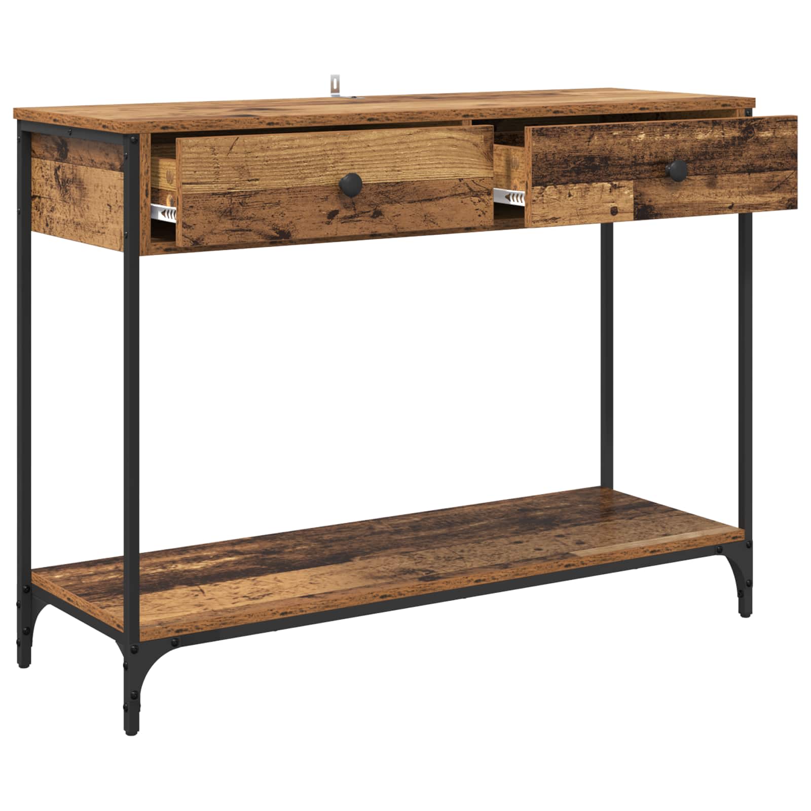vidaXL Konsola Stare drewno 100 x 34,5 x 75 cm Materiał drewnopochodny