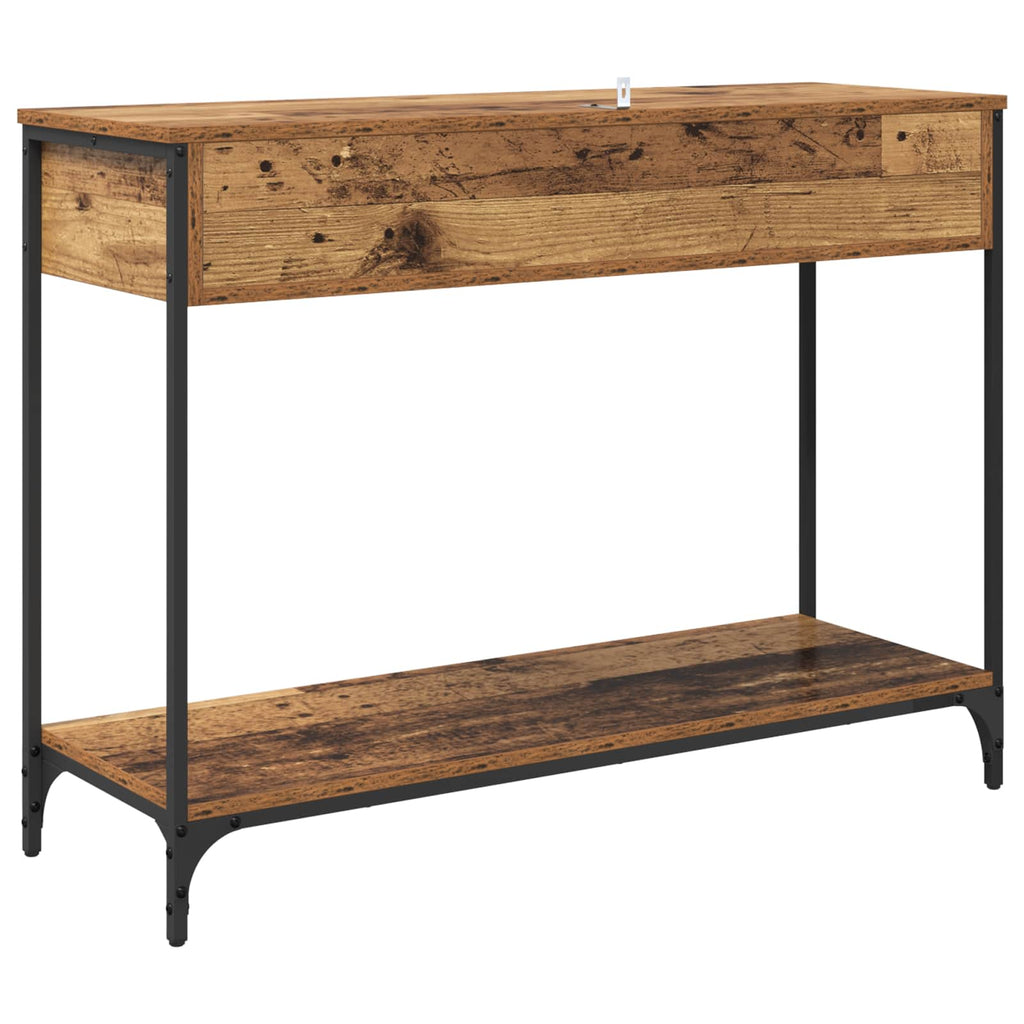 vidaXL Konsola Stare drewno 100 x 34,5 x 75 cm Materiał drewnopochodny