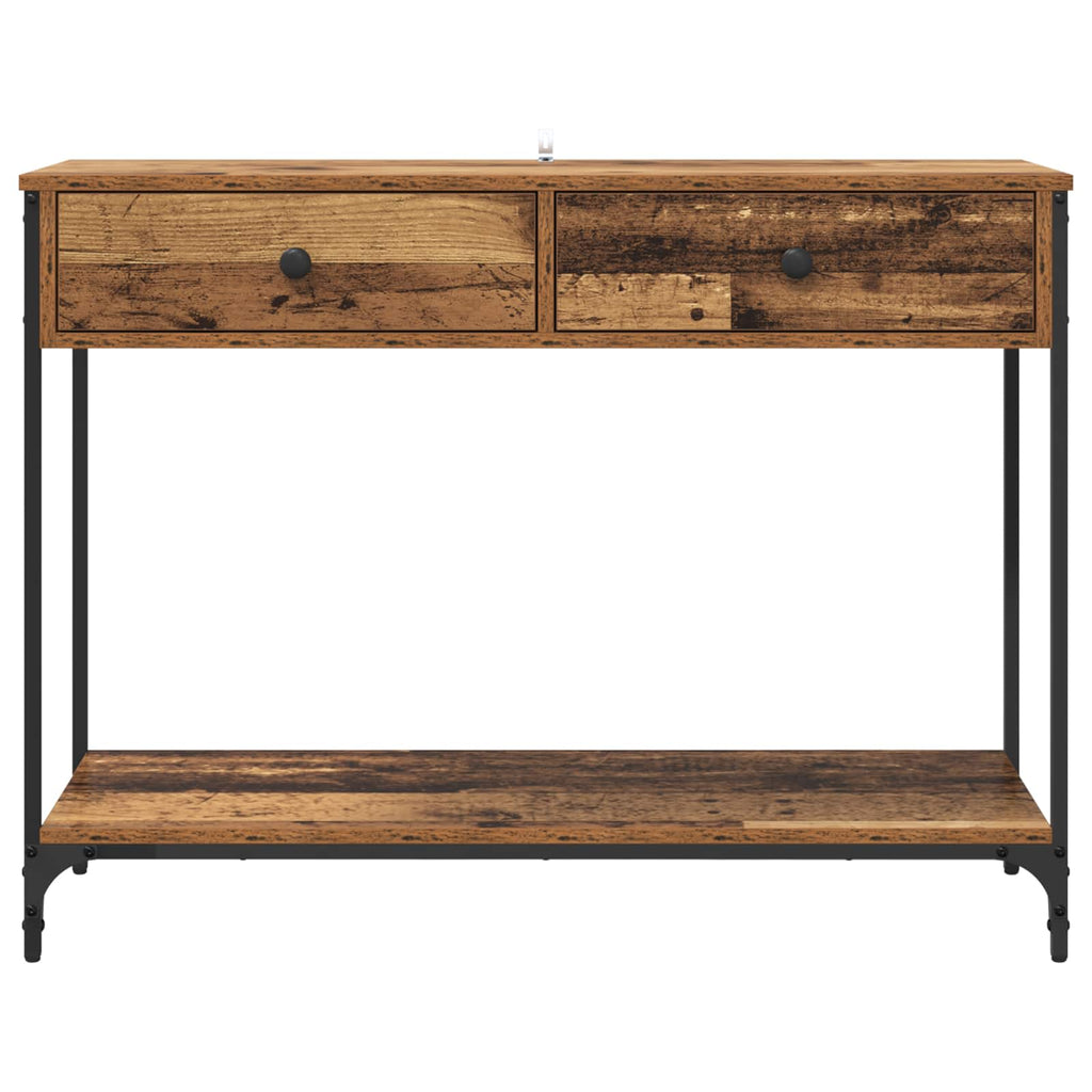 vidaXL Konsola Stare drewno 100 x 34,5 x 75 cm Materiał drewnopochodny