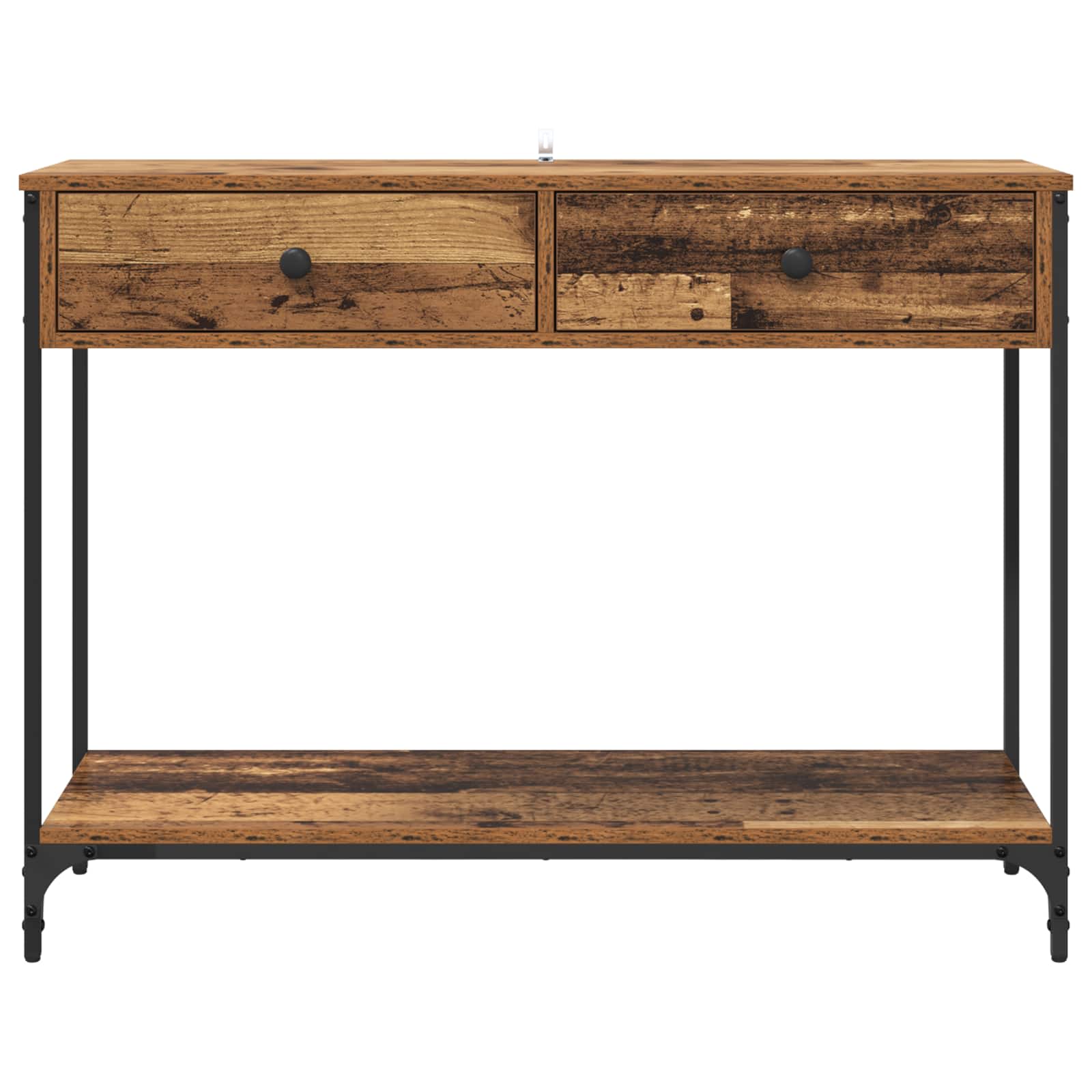 vidaXL Konsola Stare drewno 100 x 34,5 x 75 cm Materiał drewnopochodny