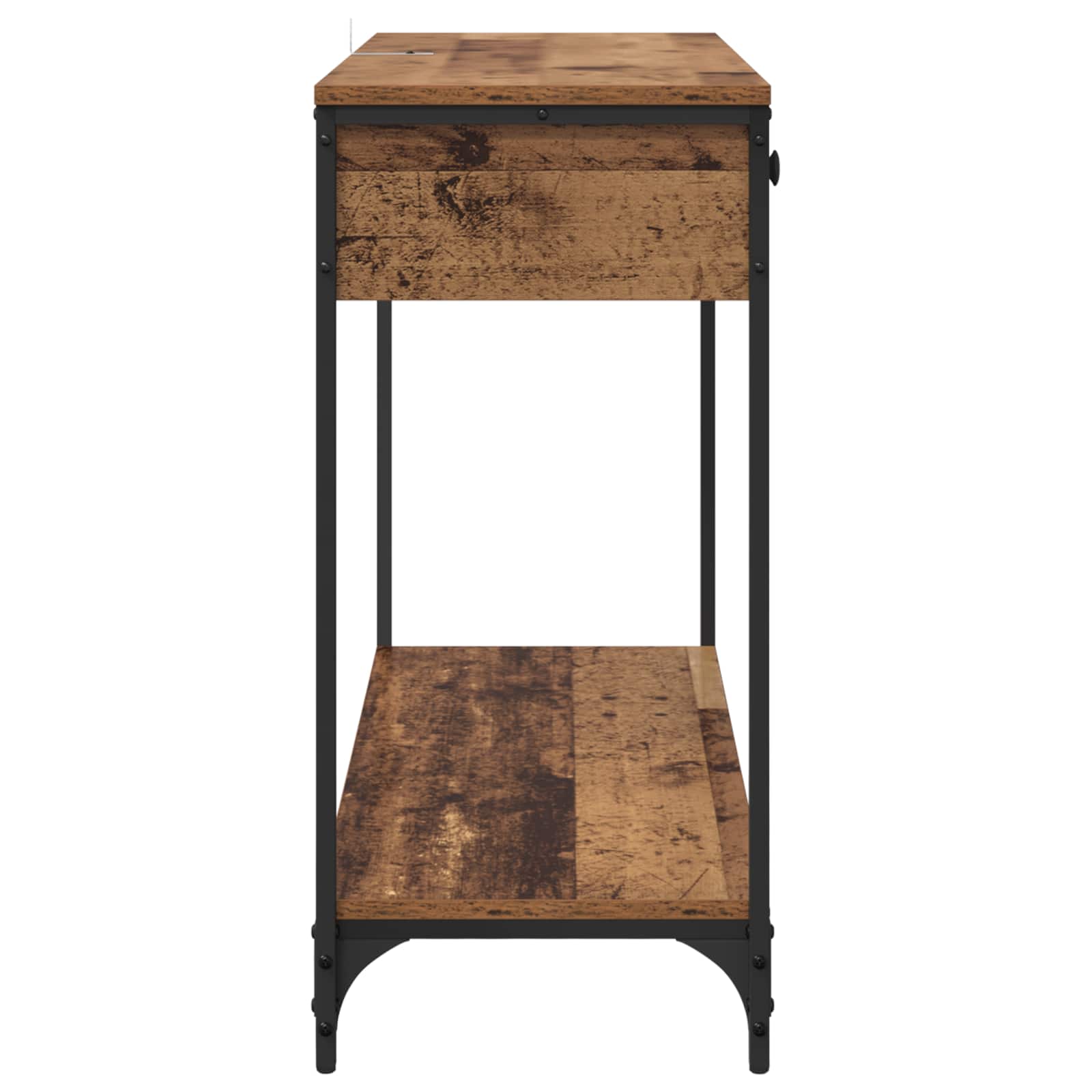 vidaXL Konsola Stare drewno 100 x 34,5 x 75 cm Materiał drewnopochodny