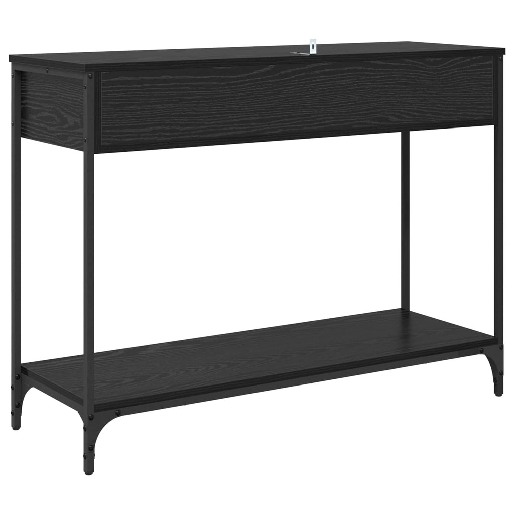 vidaXL Konsola Czarny Dąb 100 x 34,5 x 75 cm Materiał drewnopochodny