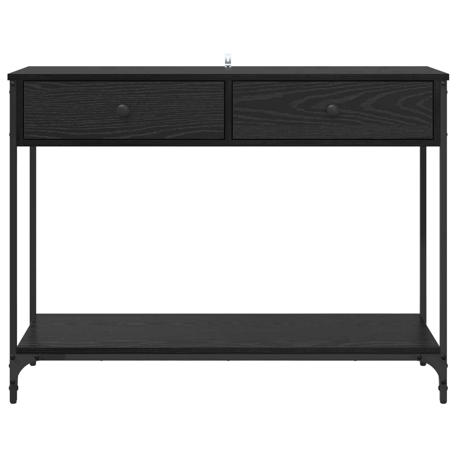 vidaXL Konsola Czarny Dąb 100 x 34,5 x 75 cm Materiał drewnopochodny