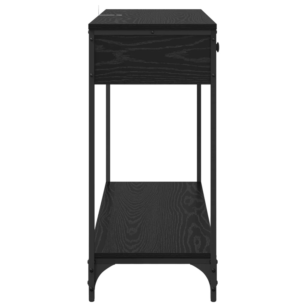 vidaXL Konsola Czarny Dąb 100 x 34,5 x 75 cm Materiał drewnopochodny