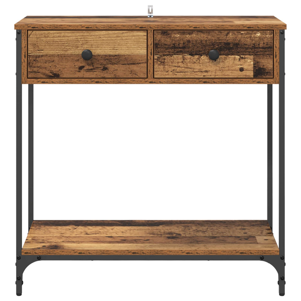 vidaXL Konsola Stare drewno 75 x 34,5 x 75 cm Materiał drewnopochodny