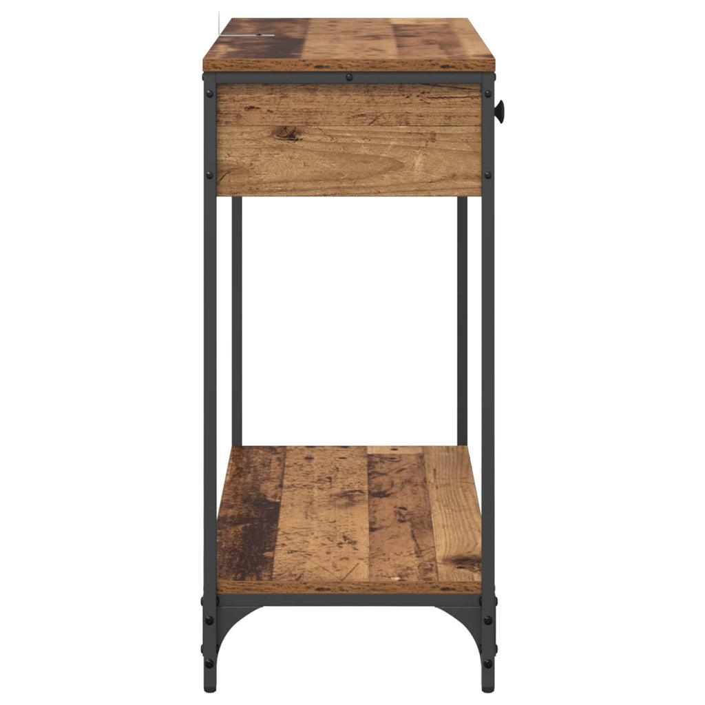 vidaXL Konsola Stare drewno 75 x 34,5 x 75 cm Materiał drewnopochodny
