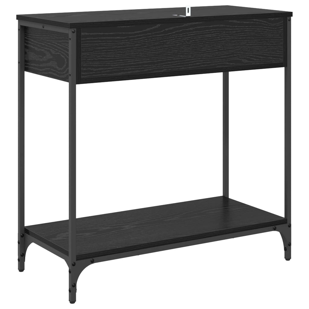 vidaXL Konsola Czarny Dąb 75 x 34,5 x 75 cm Materiał drewnopochodny
