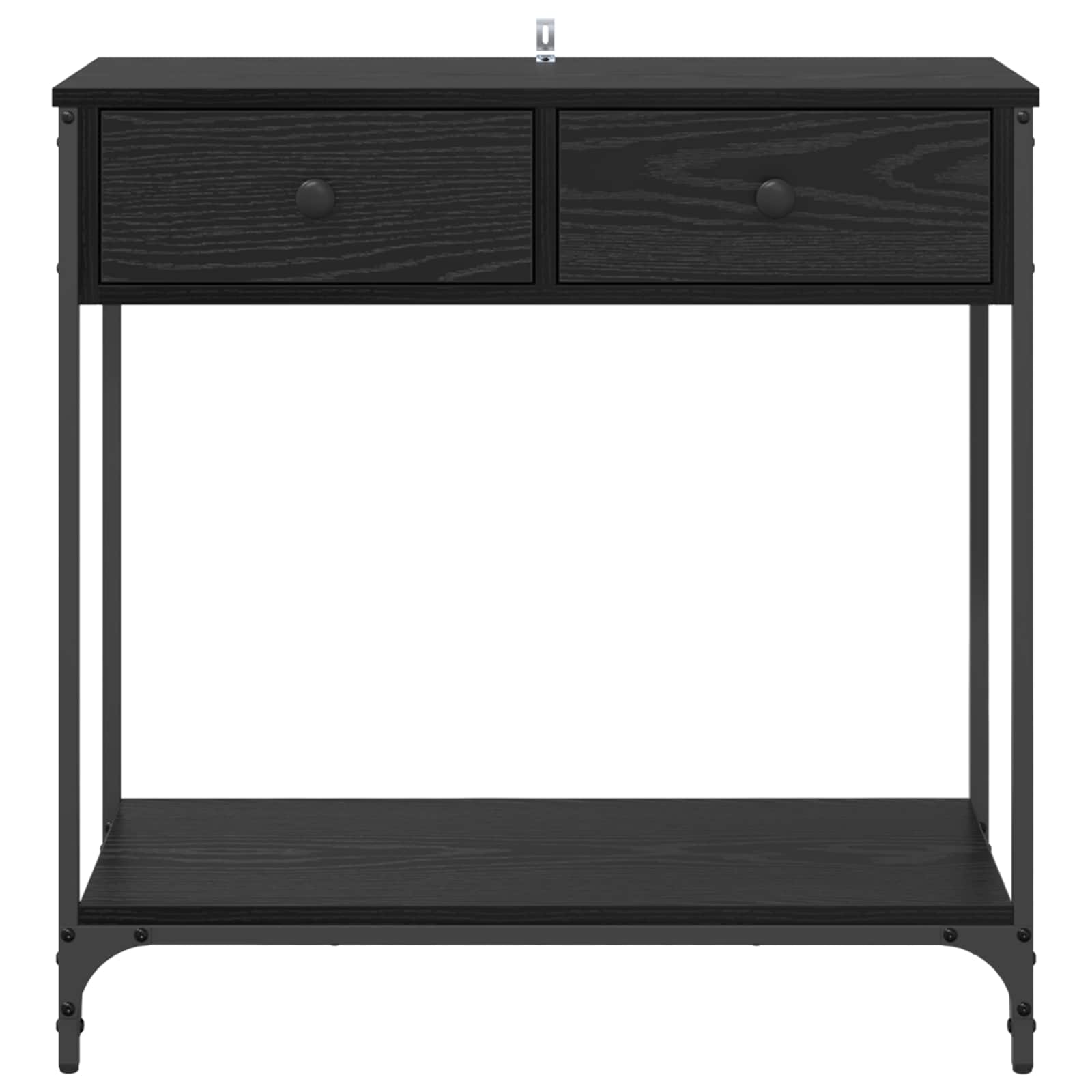 vidaXL Konsola Czarny Dąb 75 x 34,5 x 75 cm Materiał drewnopochodny