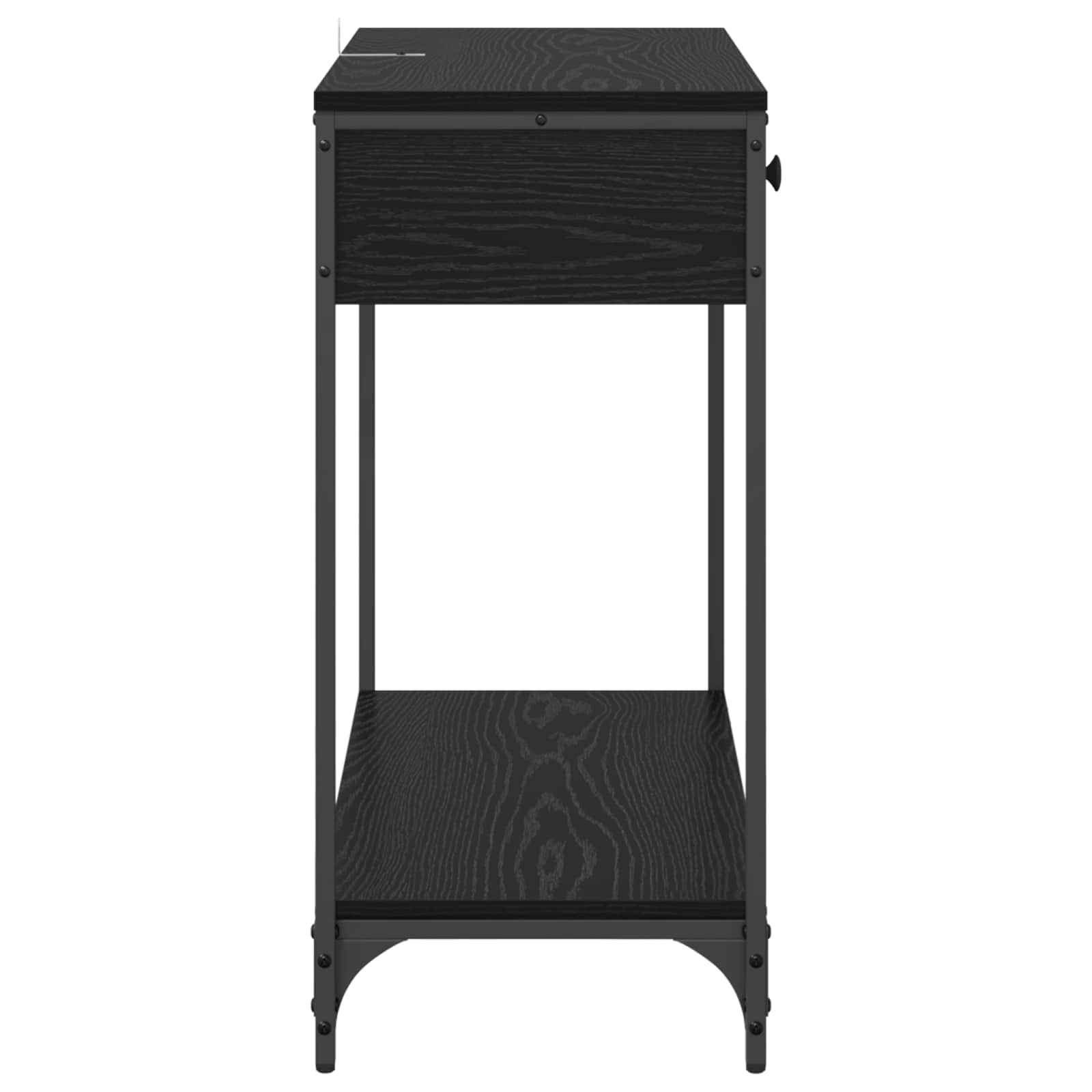 vidaXL Konsola Czarny Dąb 75 x 34,5 x 75 cm Materiał drewnopochodny
