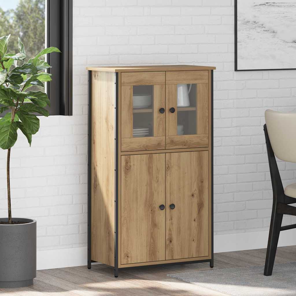 vidaXL Highboard Dąb rzemieślniczy 62 x 32 x 106,5 cm