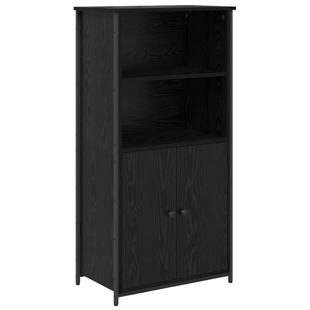 vidaXL Highboard Czarny Dąb 62 x 36 x 121,5 cm Materiał drewnopochodny
