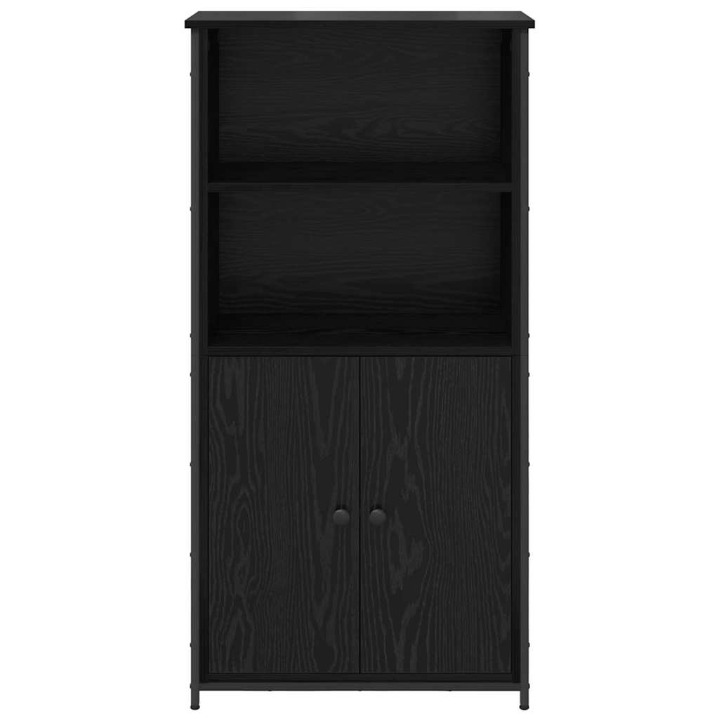 vidaXL Highboard Czarny Dąb 62 x 36 x 121,5 cm Materiał drewnopochodny