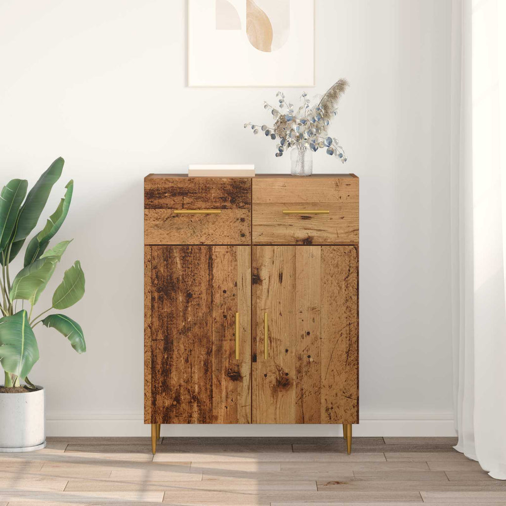 vidaXL Bufet Stare drewno 69,5 x 34 x 90 cm Materiał drewnopochodny