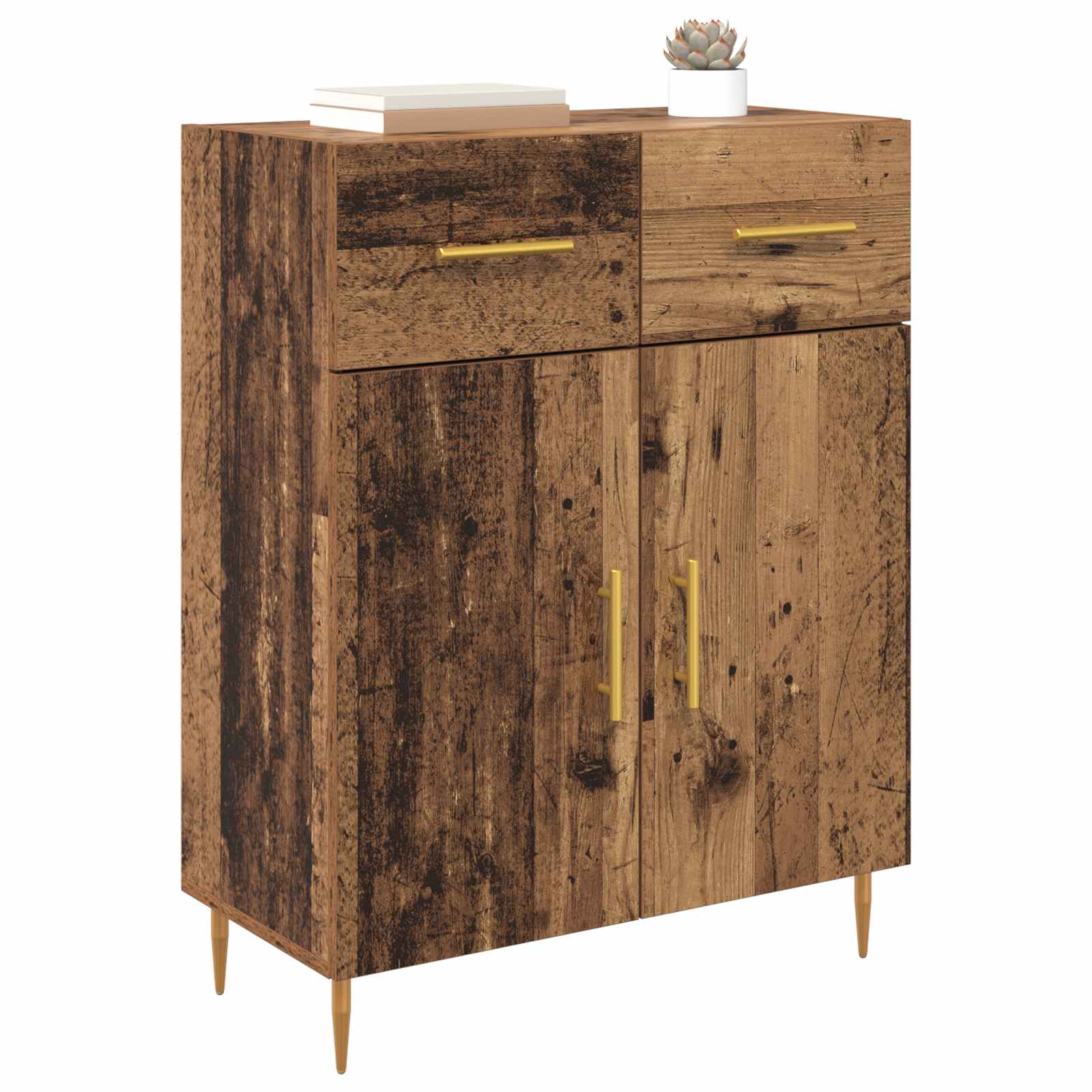 vidaXL Bufet Stare drewno 69,5 x 34 x 90 cm Materiał drewnopochodny