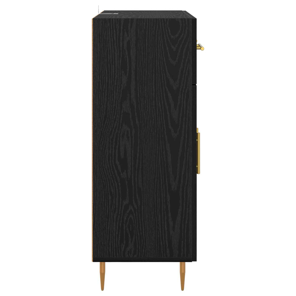 vidaXL Bufet Czarny Dąb 69,5 x 34 x 90 cm Materiał drewnopochodny