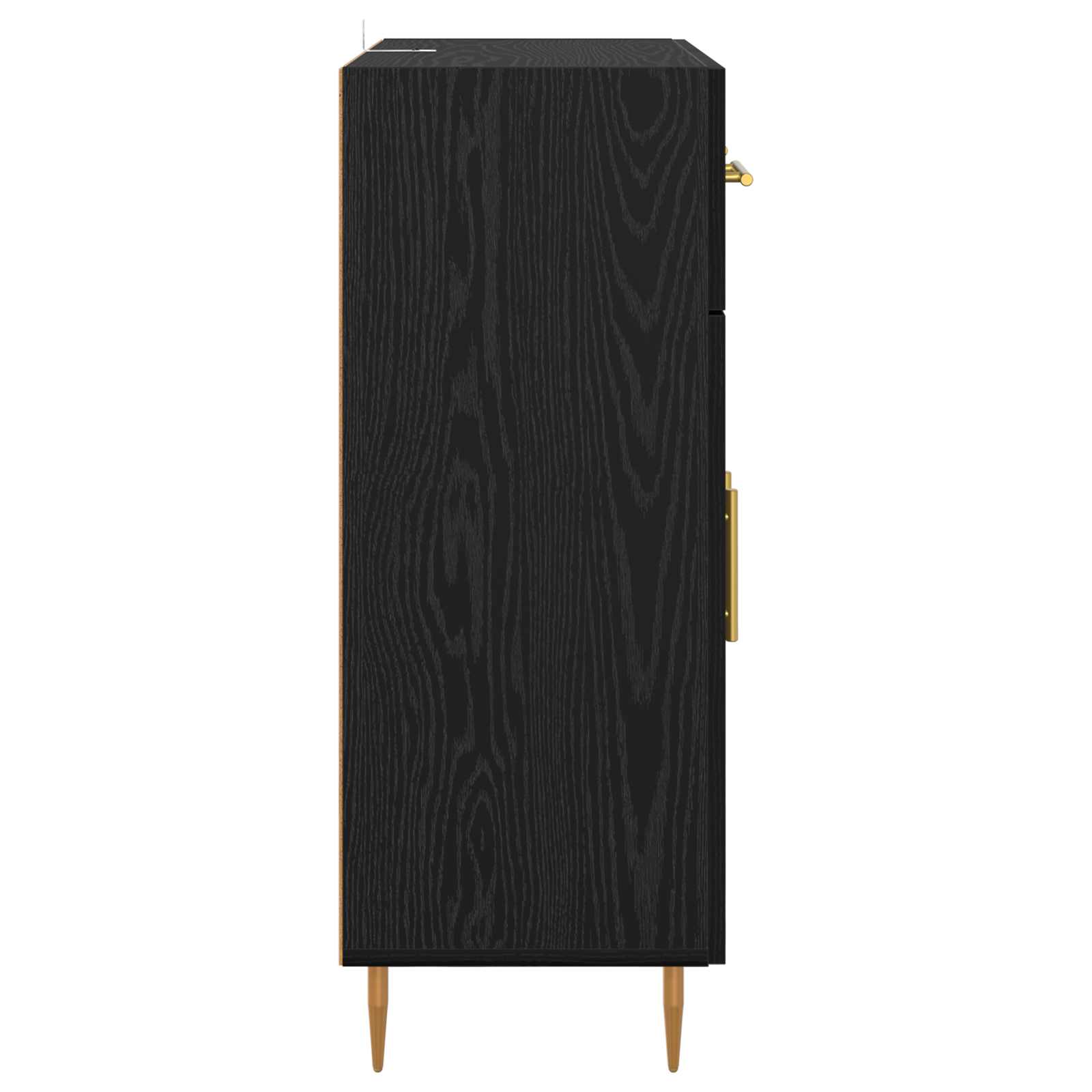 vidaXL Bufet Czarny Dąb 69,5 x 34 x 90 cm Materiał drewnopochodny