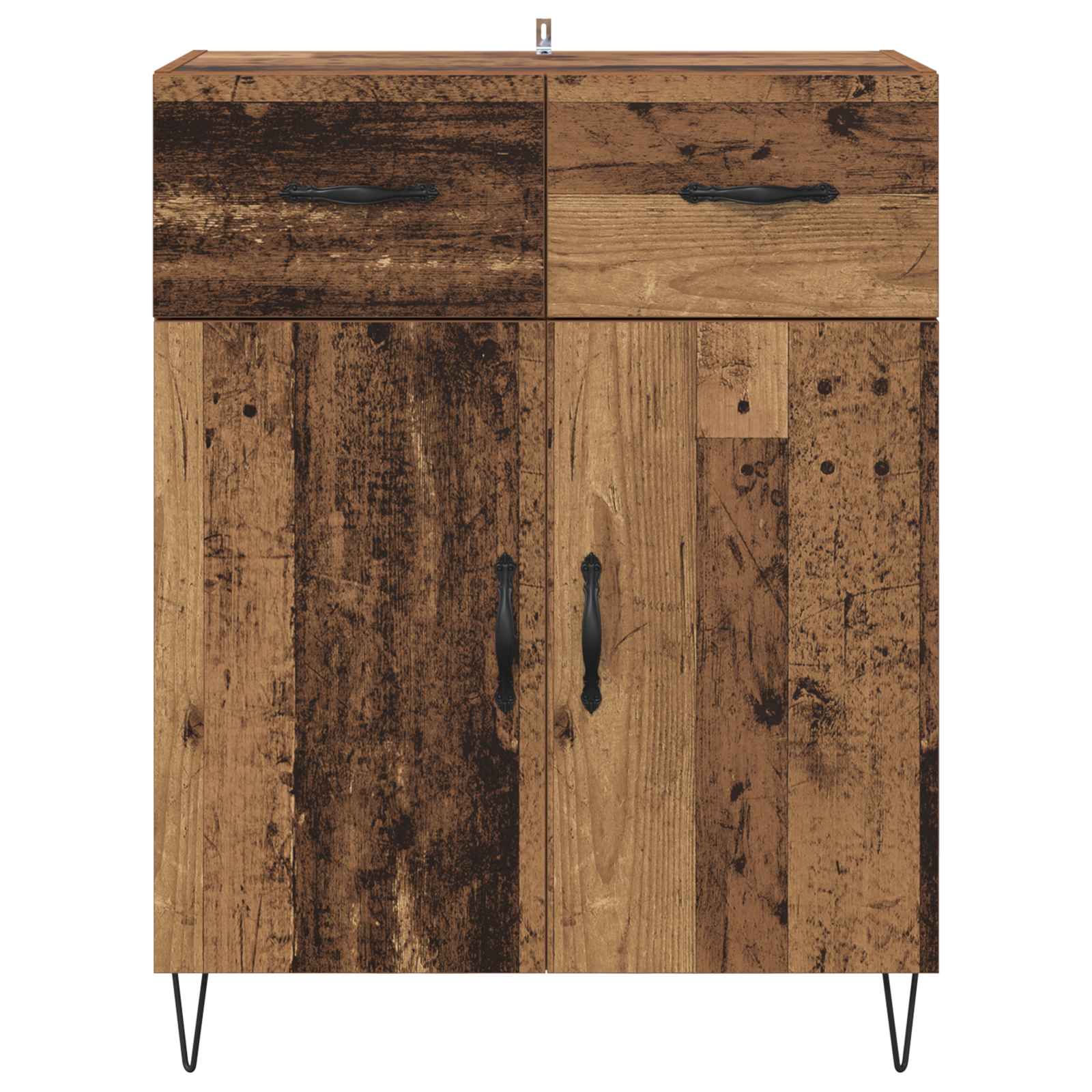 vidaXL Bufet Stare drewno 69,5 x 34 x 90 cm Materiał drewnopochodny