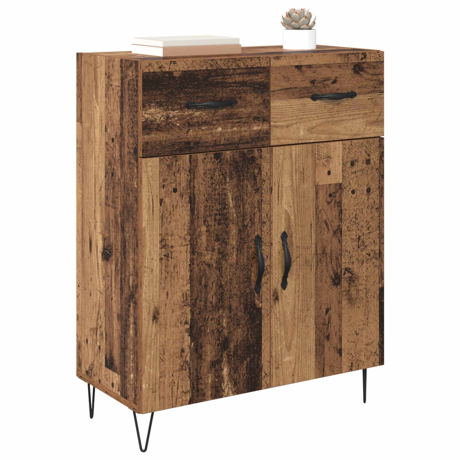 vidaXL Bufet Stare drewno 69,5 x 34 x 90 cm Materiał drewnopochodny