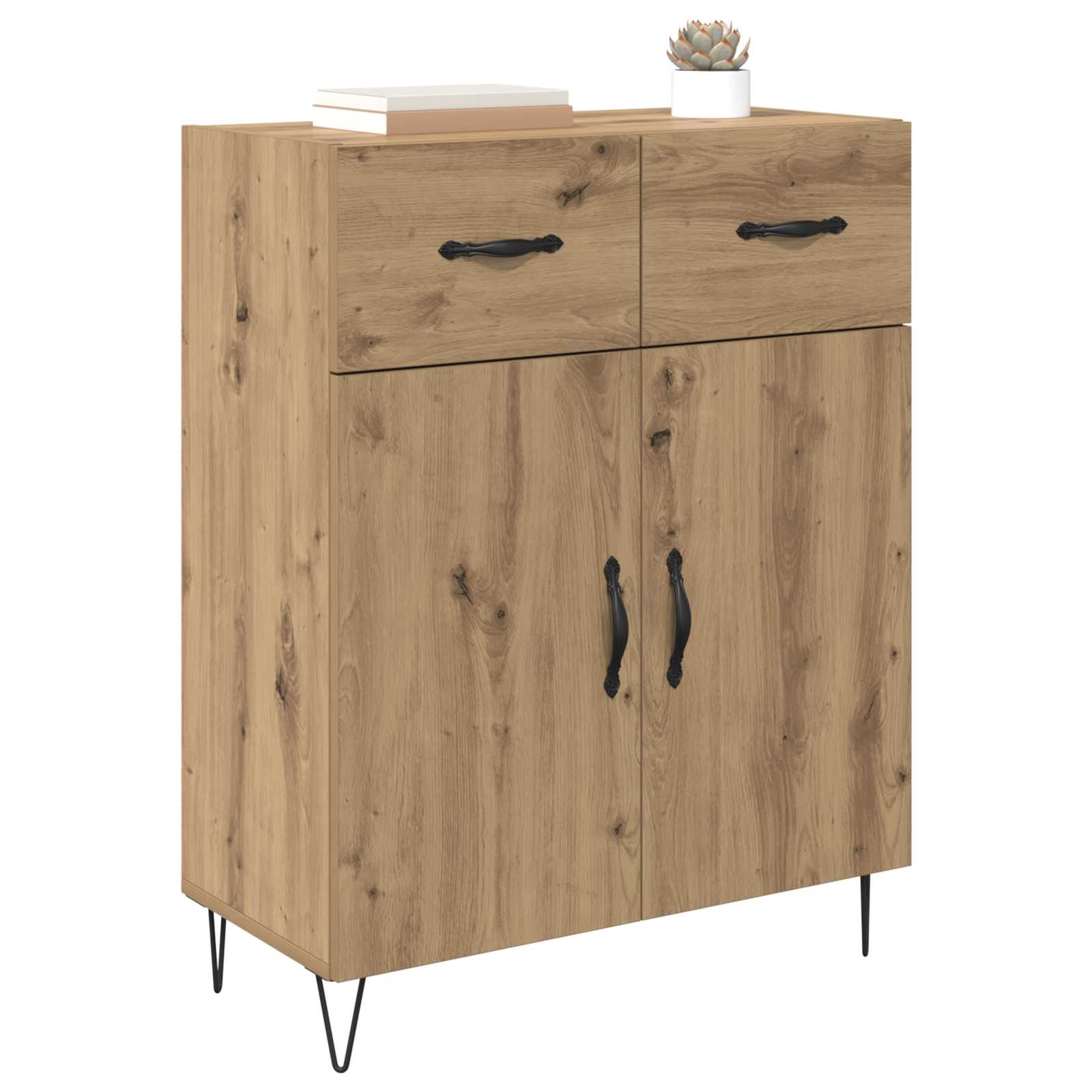 vidaXL Bufet z szufladą Dąb rzemieślniczy 69,5 x 34 x 90 cm