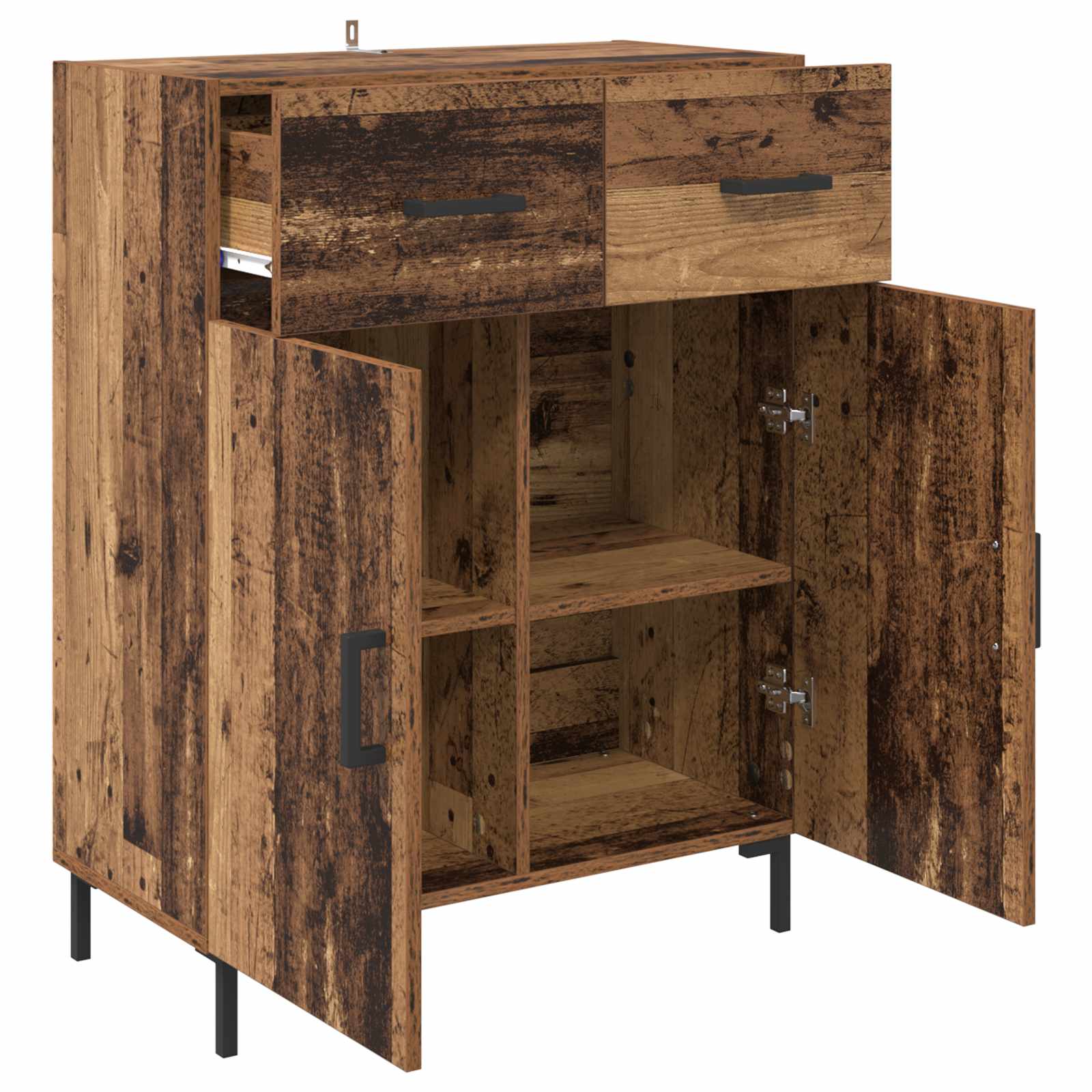 vidaXL Bufet Stare drewno 69,5 x 34 x 90 cm Materiał drewnopochodny