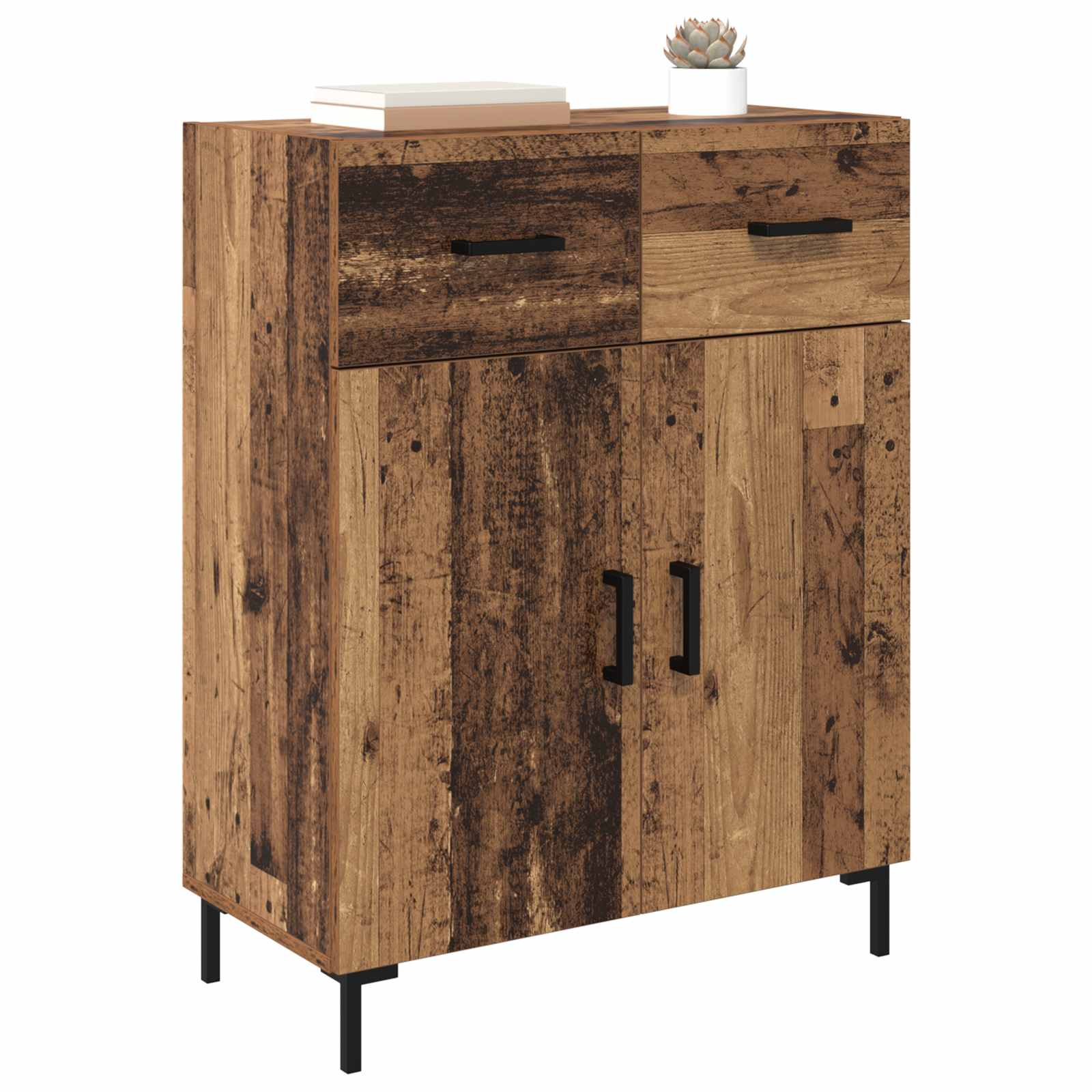 vidaXL Bufet Stare drewno 69,5 x 34 x 90 cm Materiał drewnopochodny