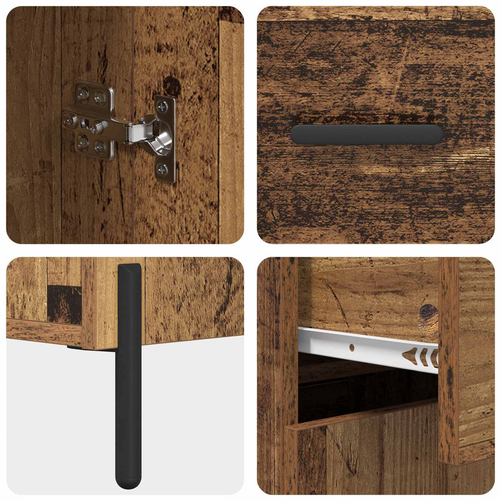 vidaXL Bufet Stare drewno 69,5 x 34 x 90 cm Materiał drewnopochodny
