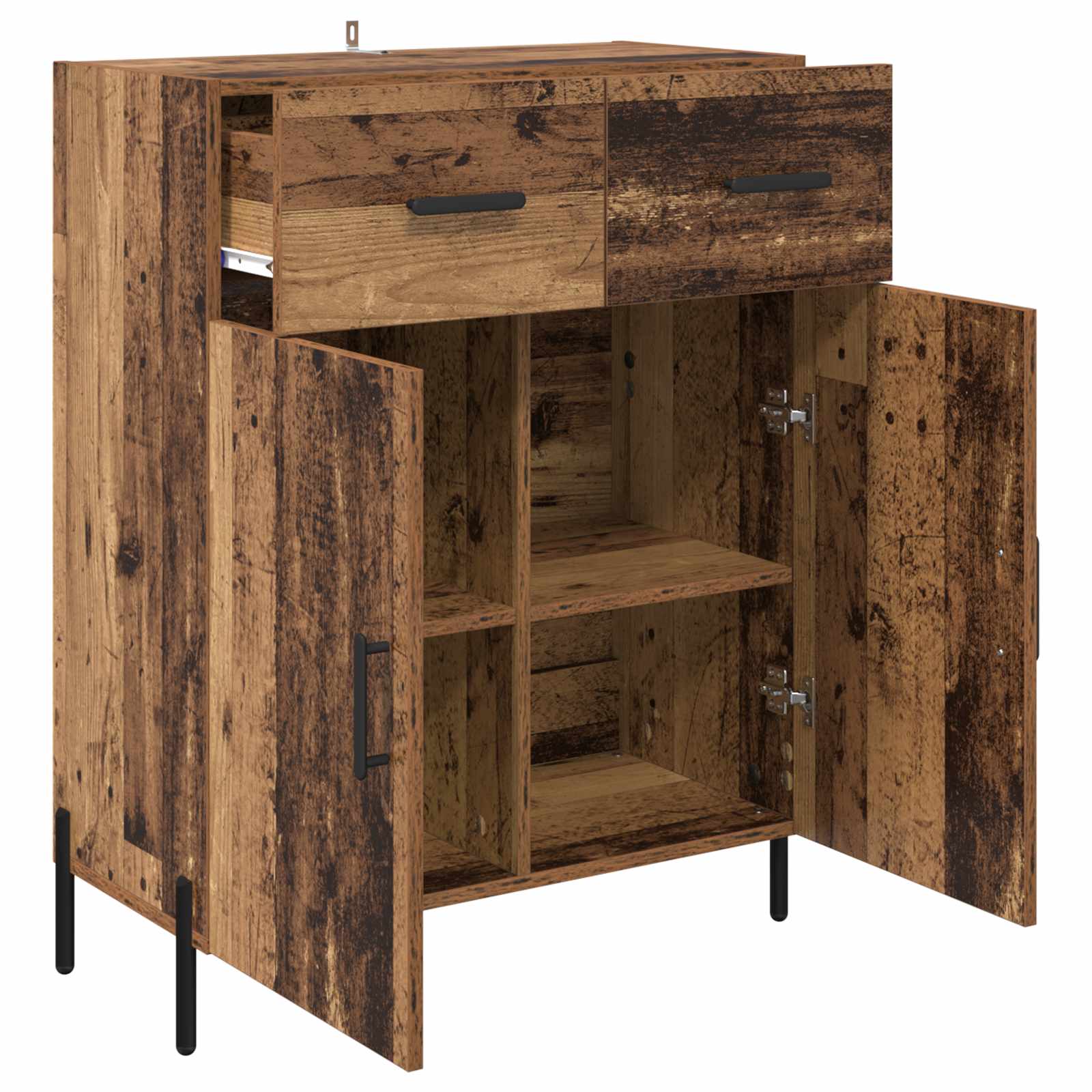 vidaXL Bufet Stare drewno 69,5 x 34 x 90 cm Materiał drewnopochodny