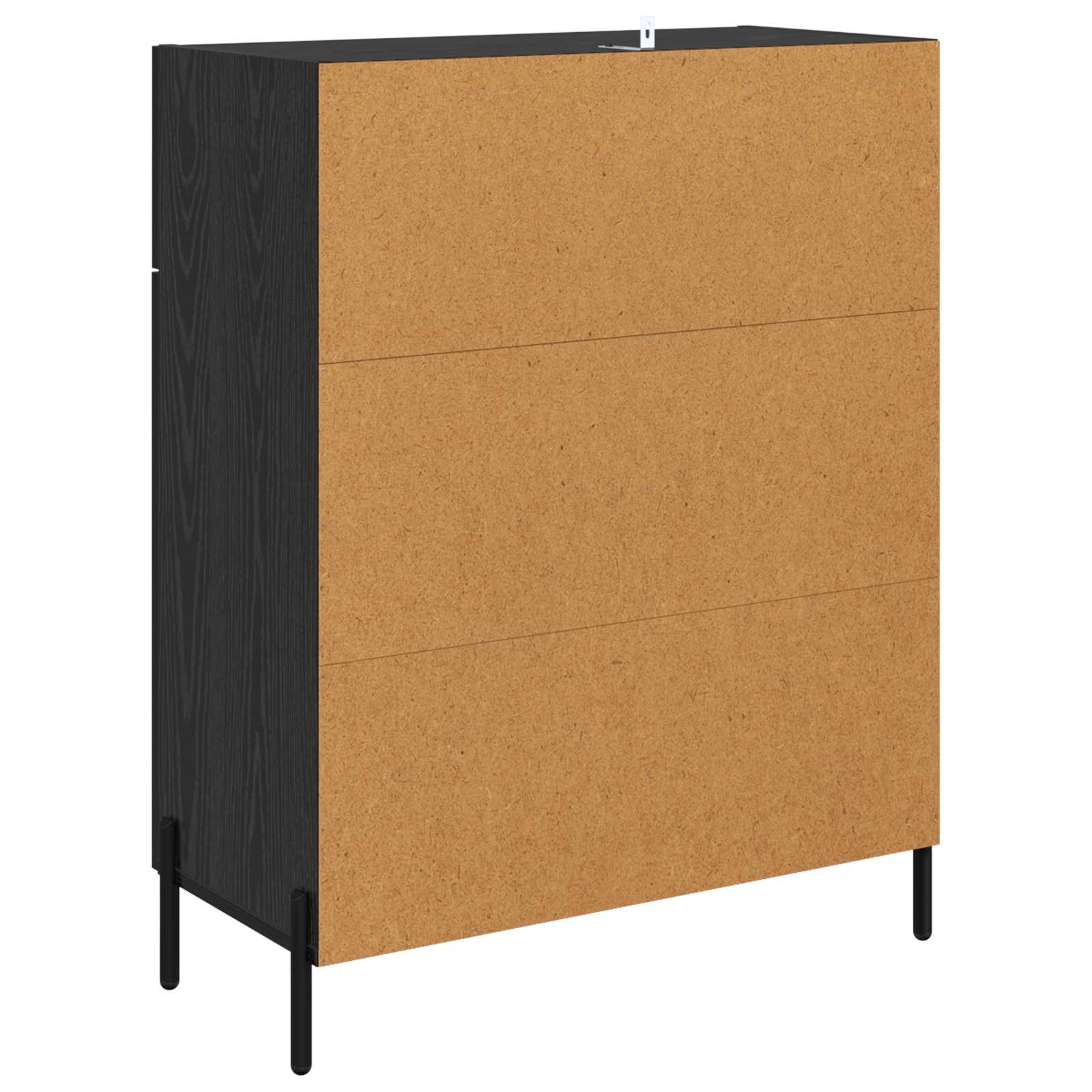 vidaXL Bufet Czarny Dąb 69,5 x 34 x 90 cm Materiał drewnopochodny