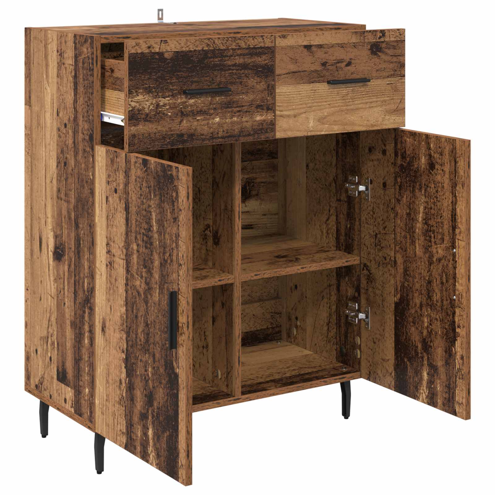 vidaXL Bufet Stare drewno 69,5 x 34 x 90 cm Materiał drewnopochodny