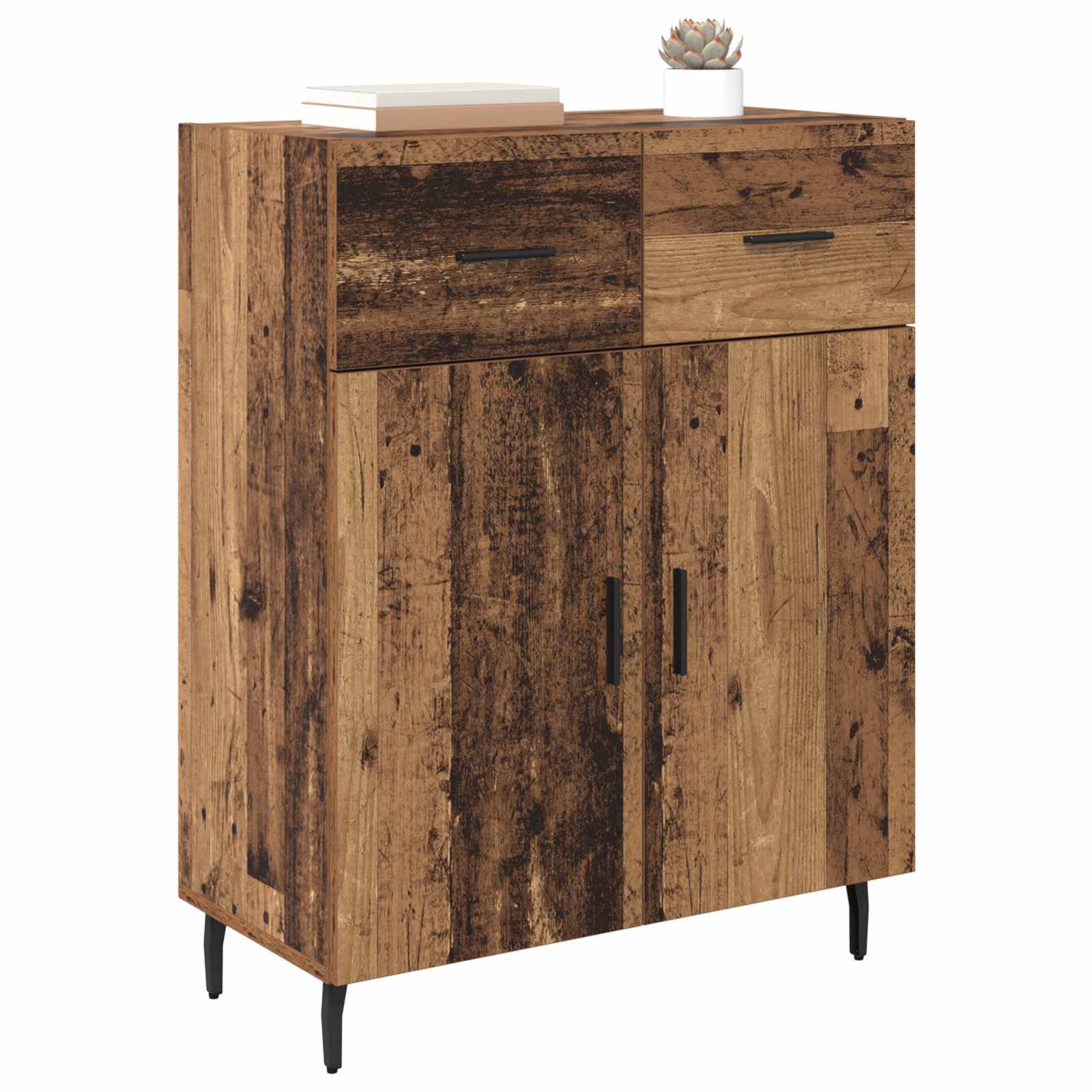 vidaXL Bufet Stare drewno 69,5 x 34 x 90 cm Materiał drewnopochodny