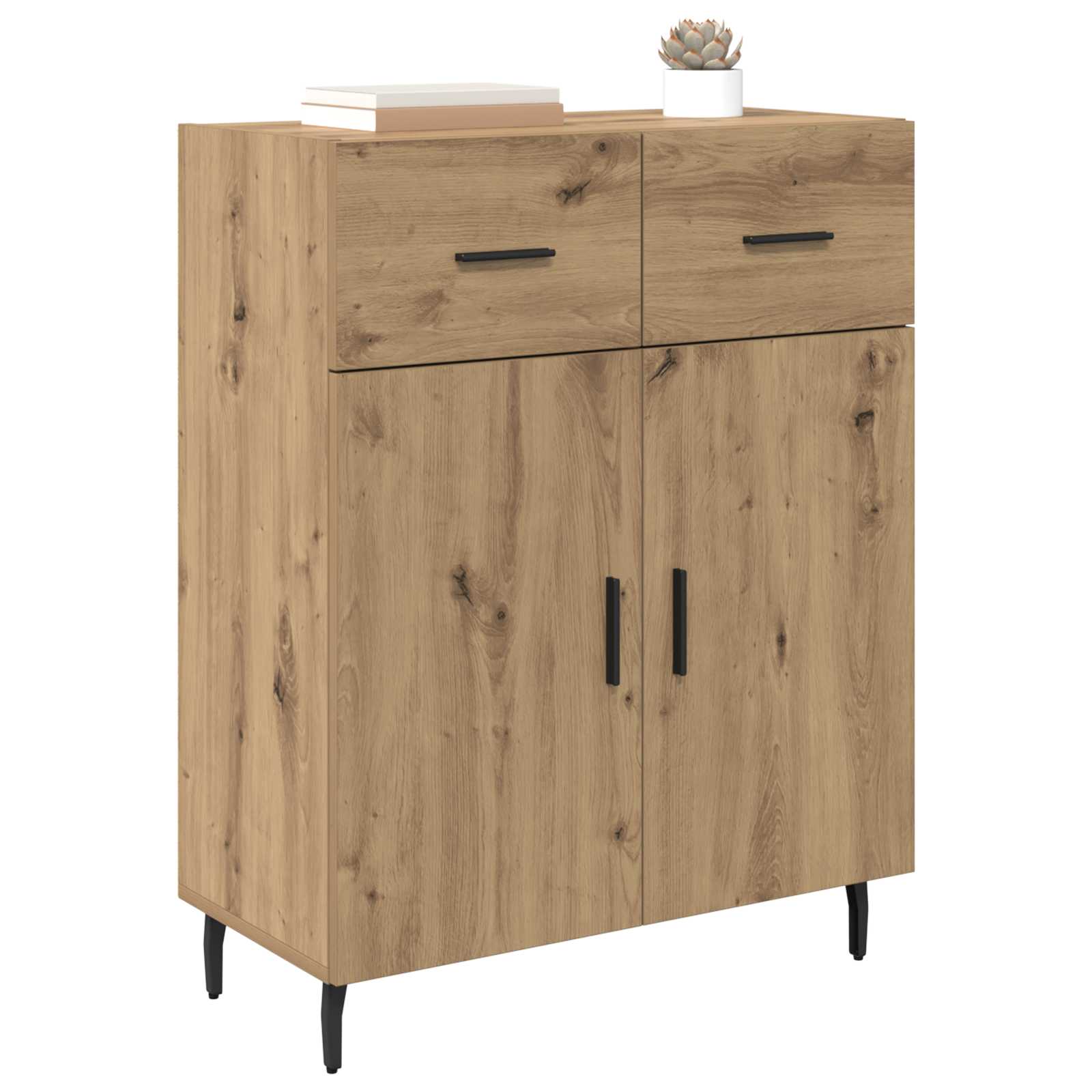 vidaXL Bufet z szufladą Dąb rzemieślniczy 69,5 x 34 x 90 cm