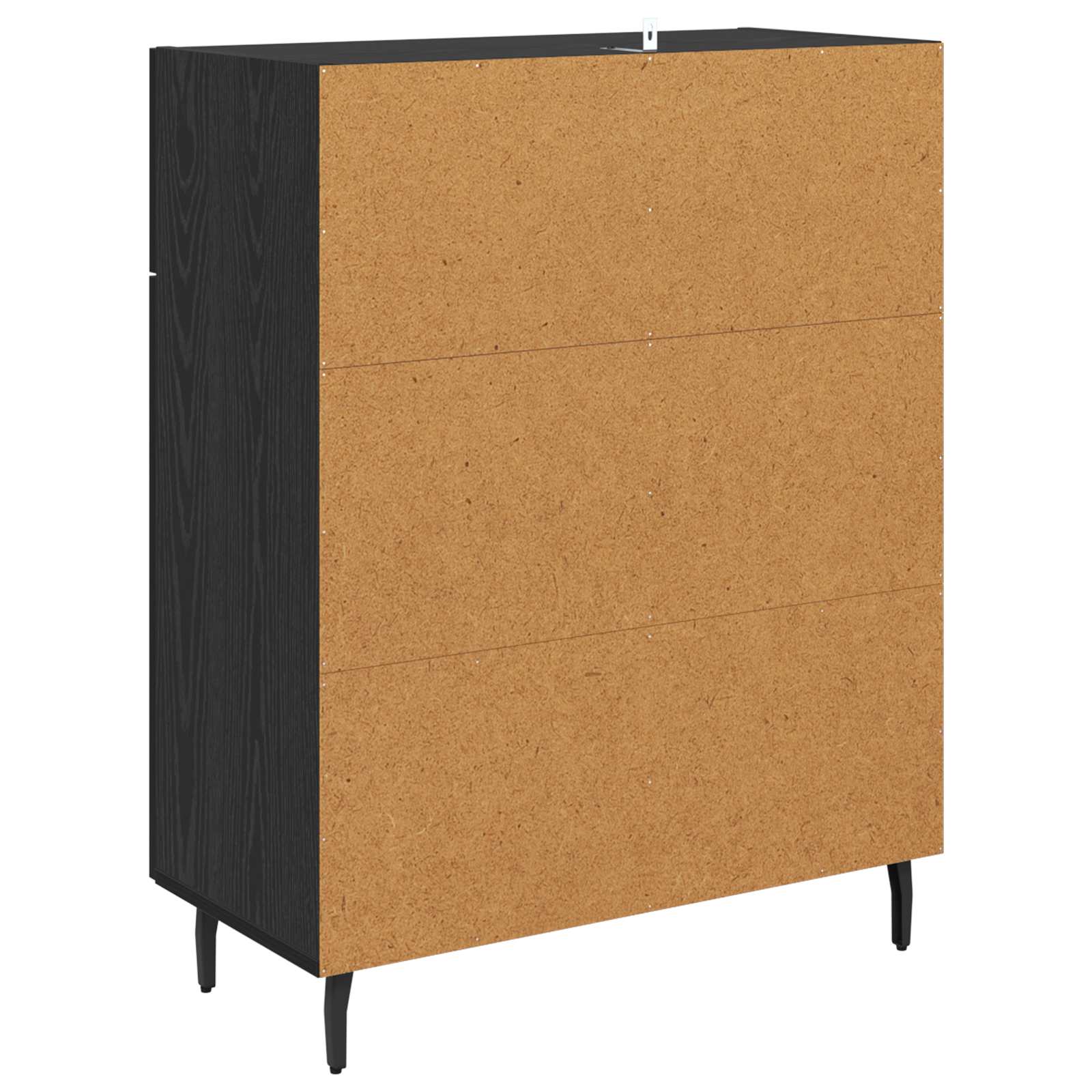vidaXL Bufet Czarny Dąb 69,5 x 34 x 90 cm Materiał drewnopochodny