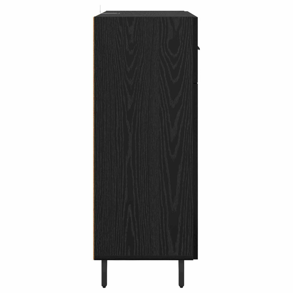 vidaXL Bufet Czarny Dąb 69,5 x 34 x 90 cm Materiał drewnopochodny