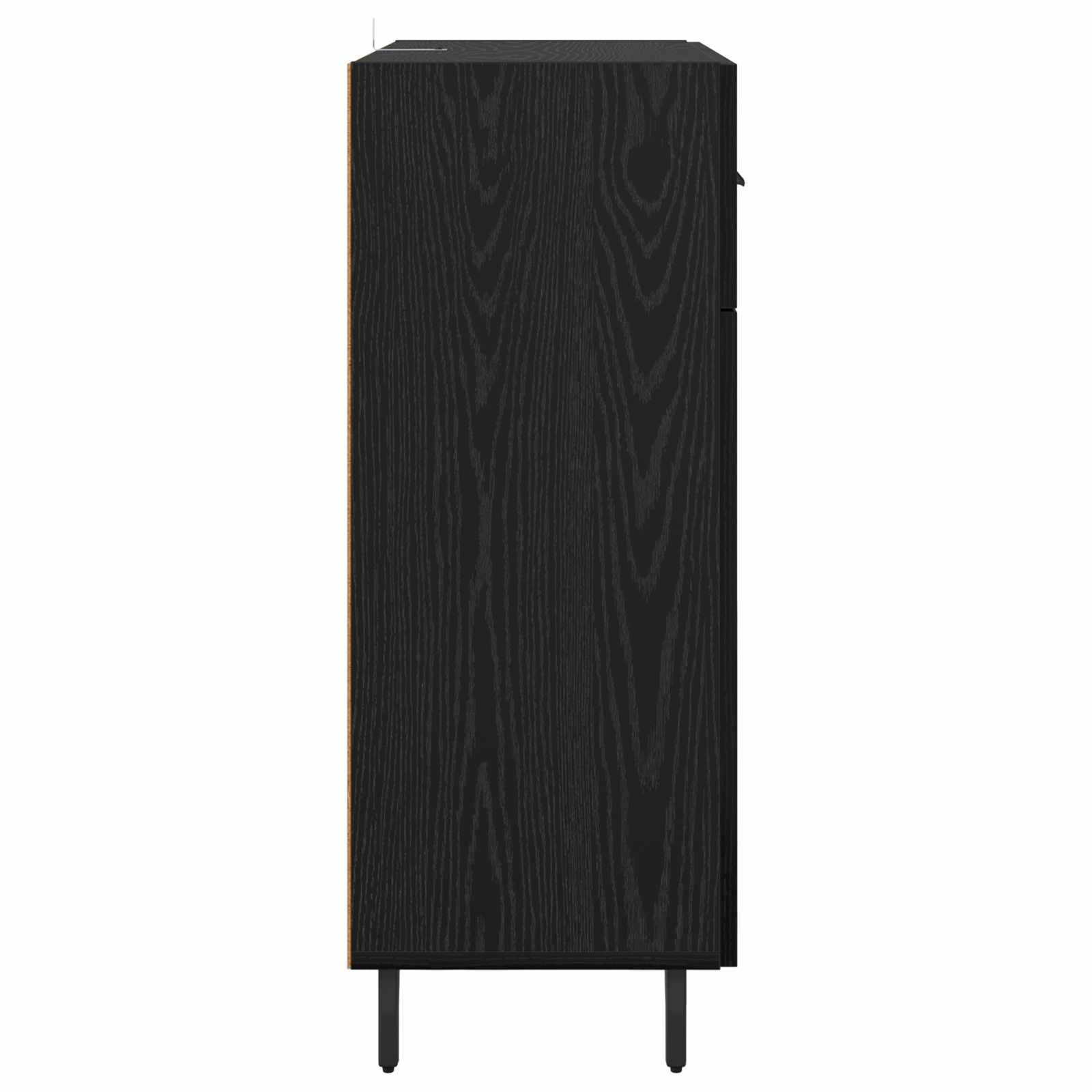 vidaXL Bufet Czarny Dąb 69,5 x 34 x 90 cm Materiał drewnopochodny