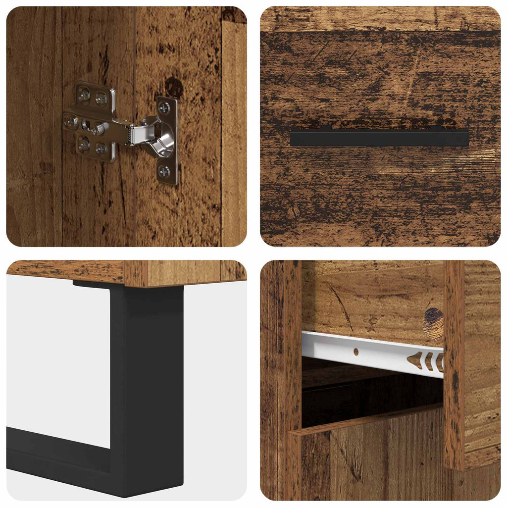 vidaXL Bufet Stare drewno 69,5 x 34 x 90 cm Materiał drewnopochodny