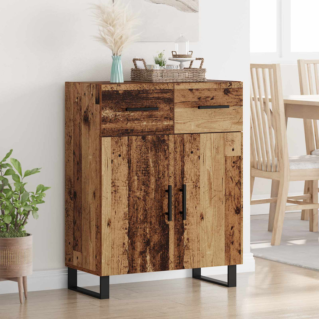 vidaXL Bufet Stare drewno 69,5 x 34 x 90 cm Materiał drewnopochodny