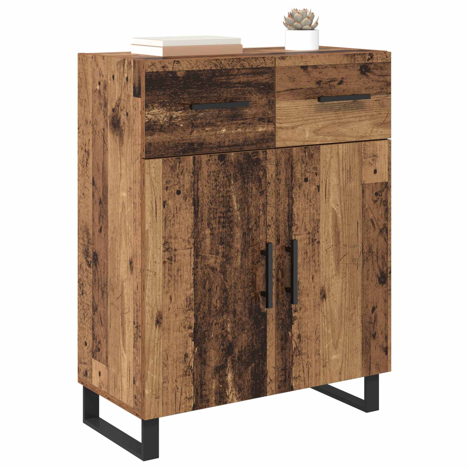 vidaXL Bufet Stare drewno 69,5 x 34 x 90 cm Materiał drewnopochodny