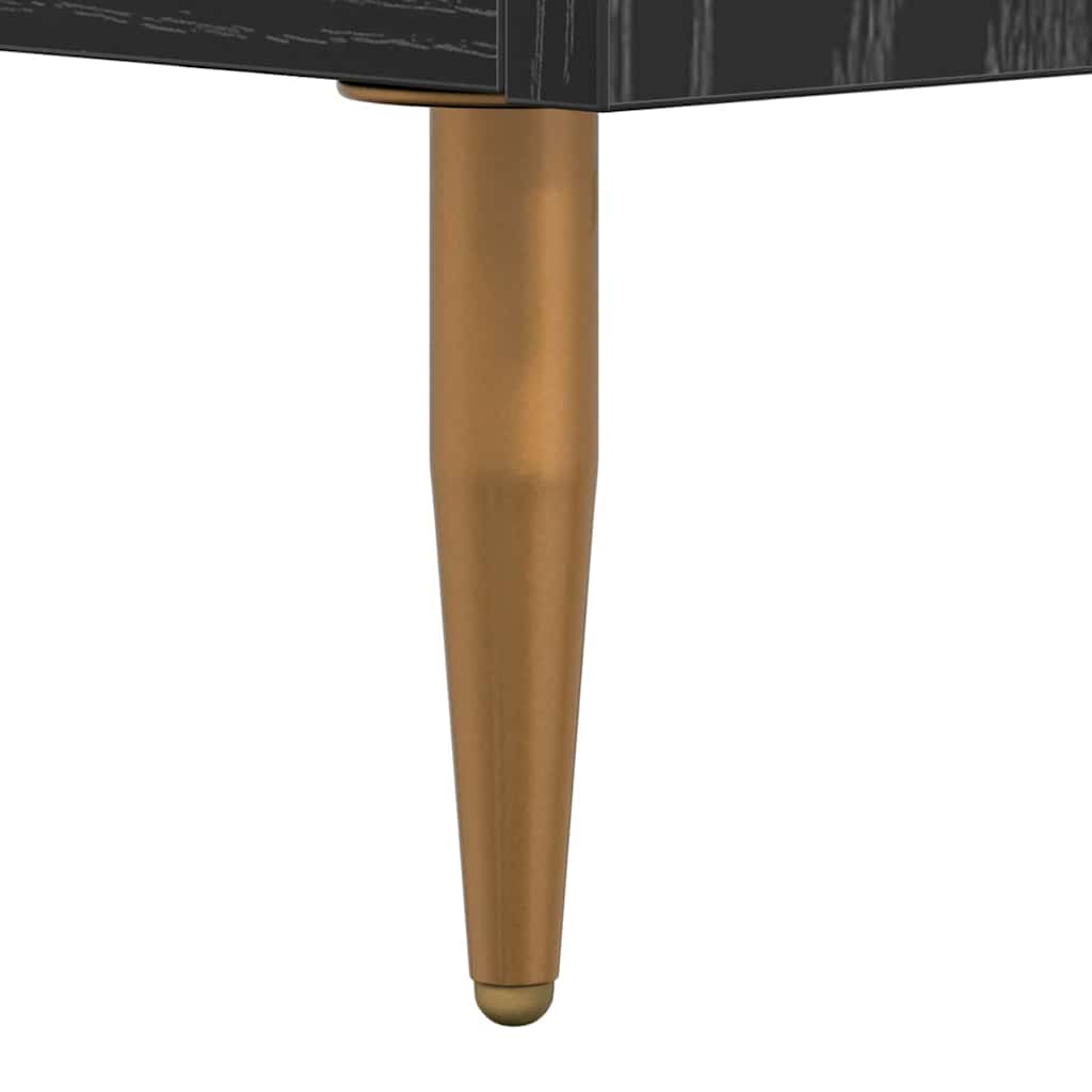 vidaXL Szafka pod telewizor z szufladą Czarny Dąb 150 x 36 x 30 cm