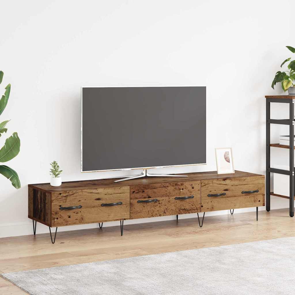 vidaXL Szafka pod telewizor z szufladą Stare drewno 150 x 36 x 30 cm