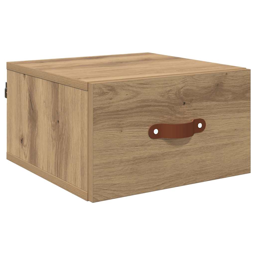 vidaXL Ścienny stolik nocny Dąb rzemieślniczy 35 x 35 x 20 cm