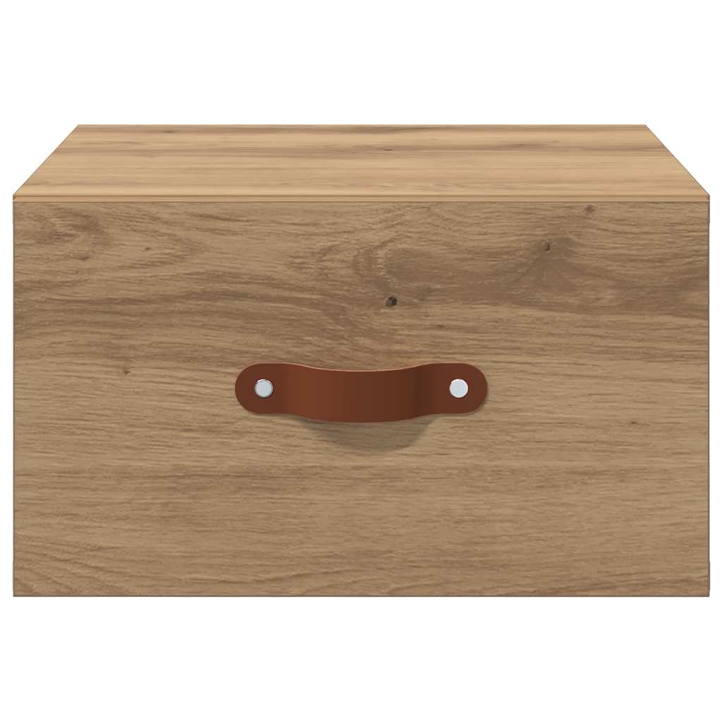 vidaXL Ścienny stolik nocny Dąb rzemieślniczy 35 x 35 x 20 cm