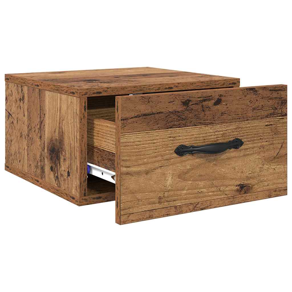 vidaXL Szafka Nocna z szufladą Stare drewno 35 x 35 x 20 cm