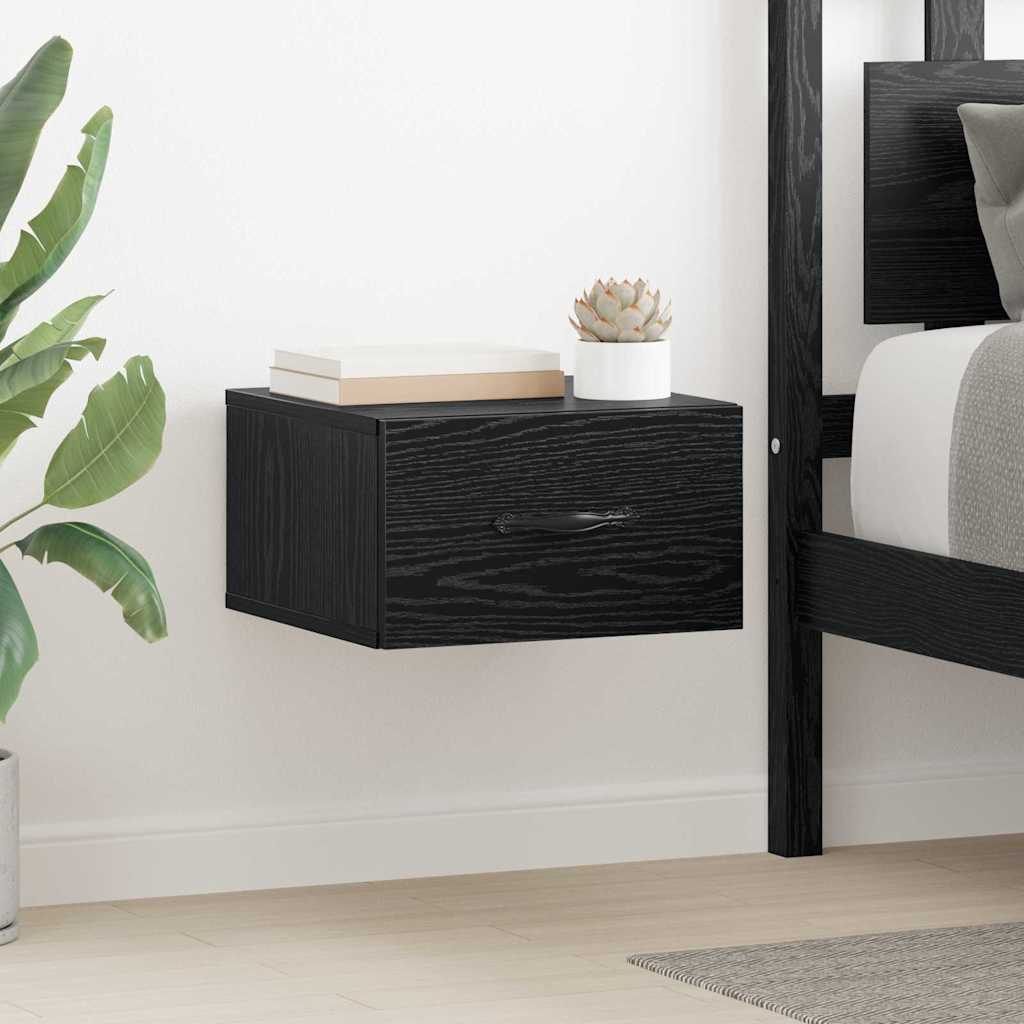 vidaXL Szafka Nocna Czarny dąb 35 x 35 x 20 cm Materiał drewnopochodny