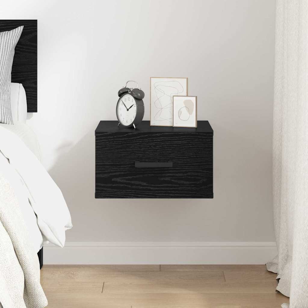 vidaXL Szafka Nocna Czarny dąb 35 x 35 x 20 cm Materiał drewnopochodny