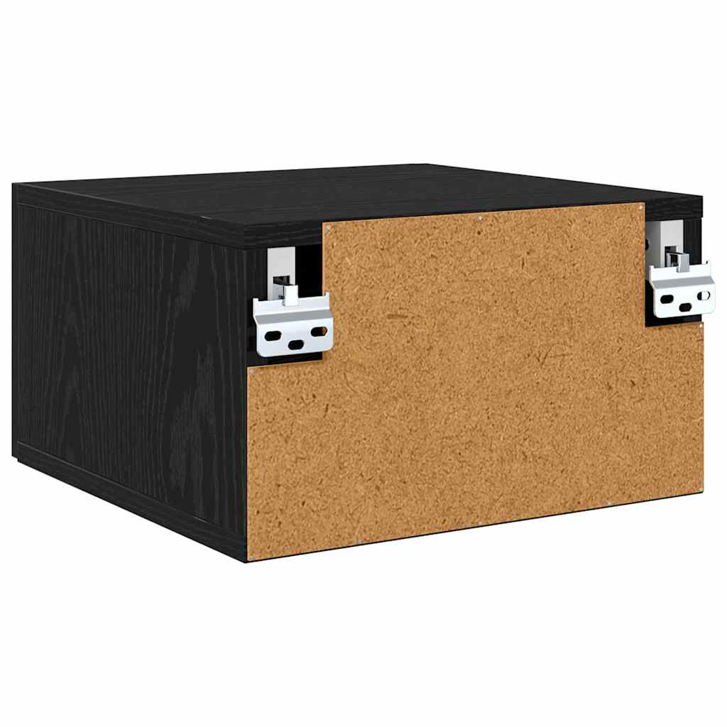 vidaXL Szafka Nocna z szufladą 2 pcs Czarny dąb 35 x 35 x 20 cm