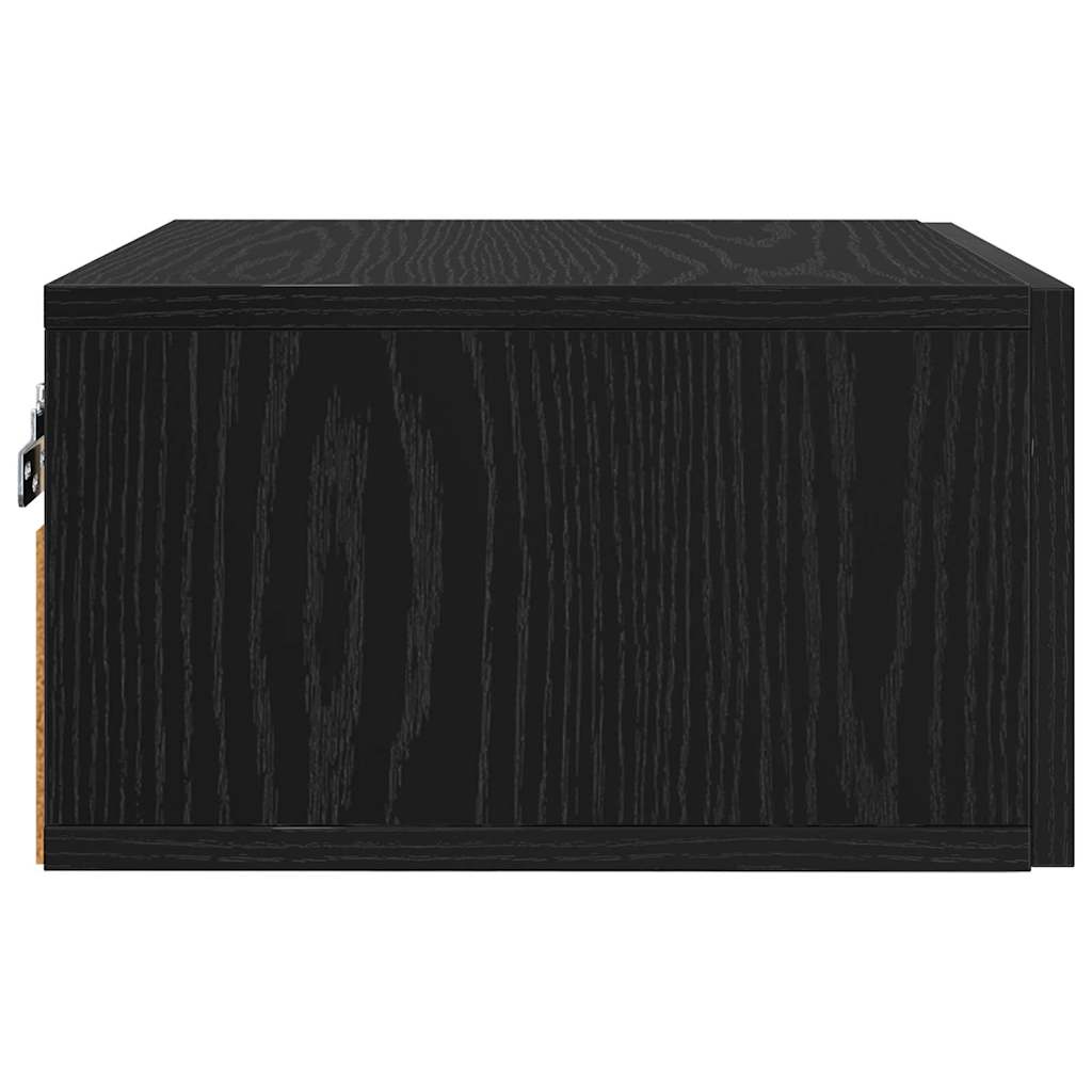 vidaXL Szafka Nocna z szufladą 2 pcs Czarny dąb 35 x 35 x 20 cm